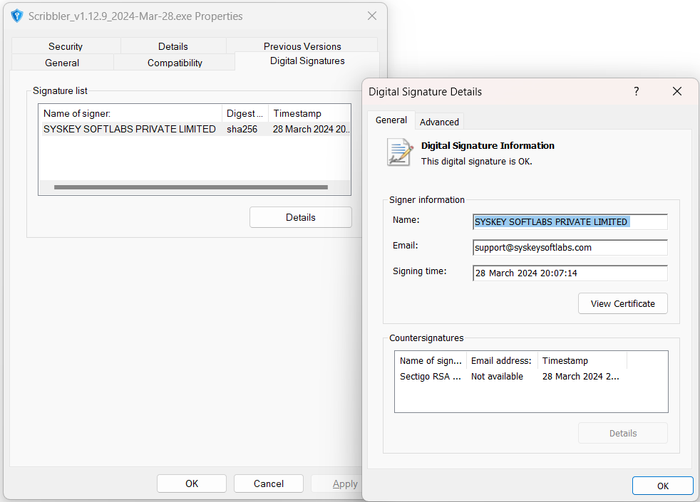 Installer - Digital Signature Verification